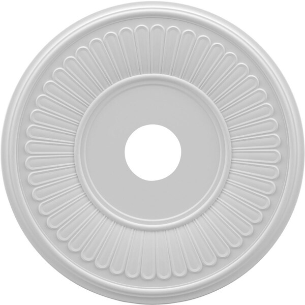 Ekena Millwork Berkshire Thermoformed PVC Ceiling Medallion (Fits Canopies up to 8 3/8"), 19"OD x 3 1/2"ID x 1"P CMP19BE - main